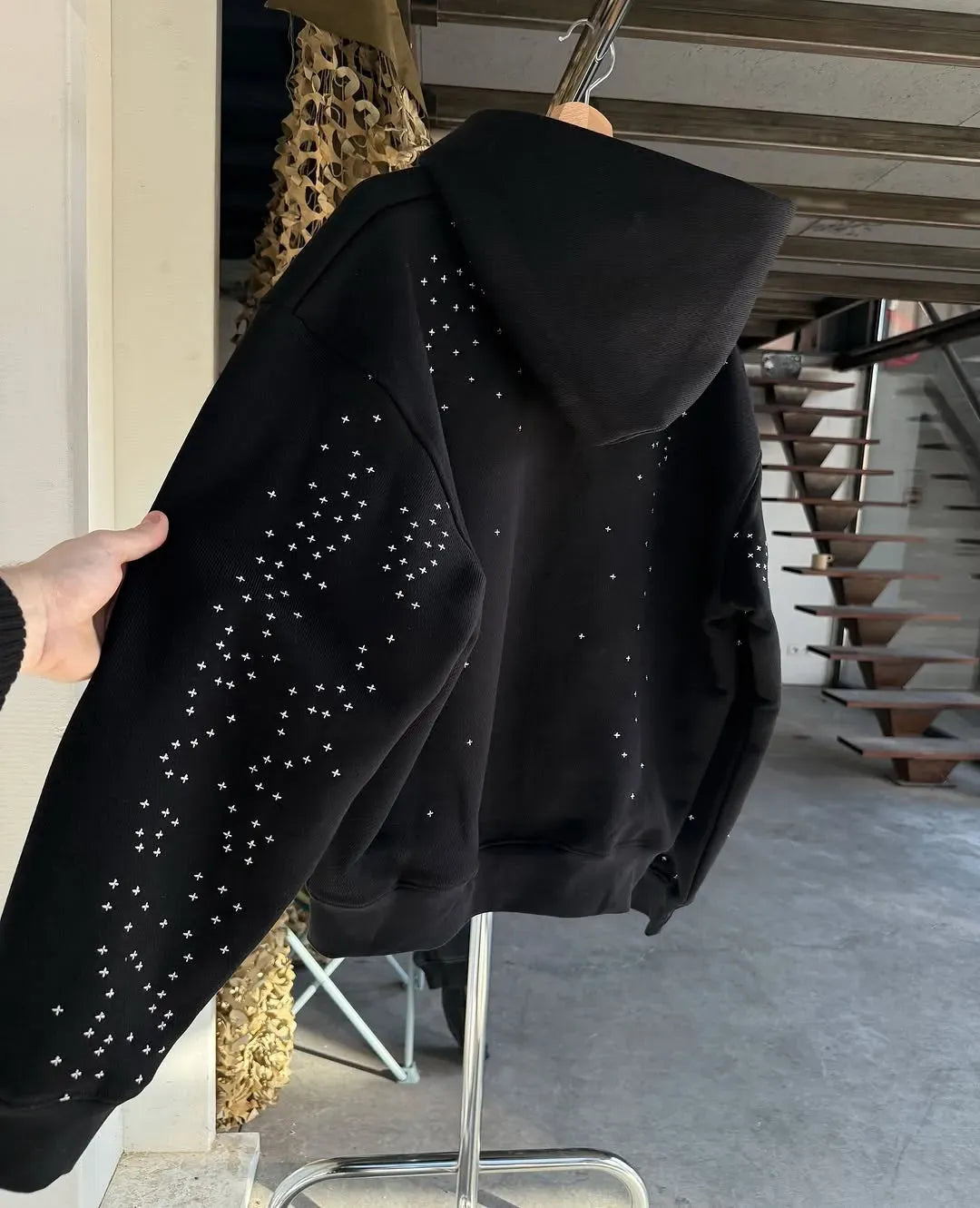 Sweat à capuche zippé diamanté - Eclipse™