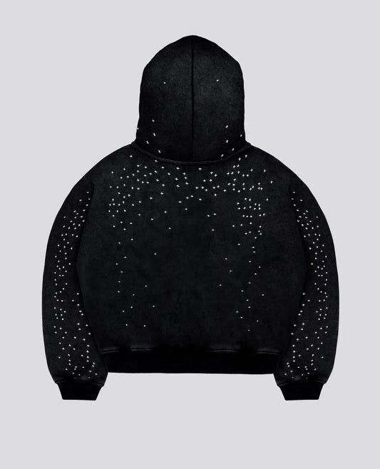 Sweat à capuche zippé diamanté - Eclipse™
