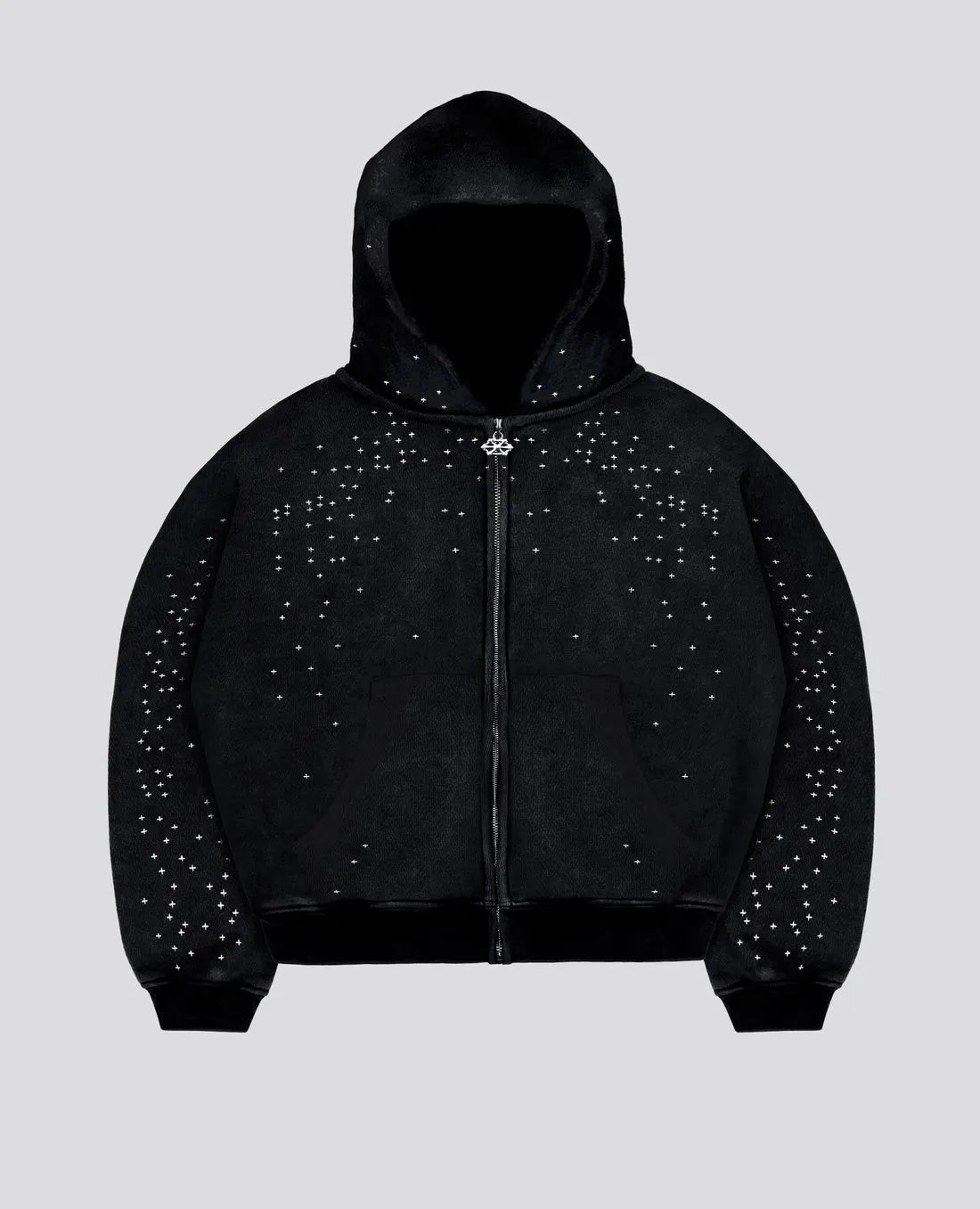 Sweat à capuche zippé diamanté - Eclipse™