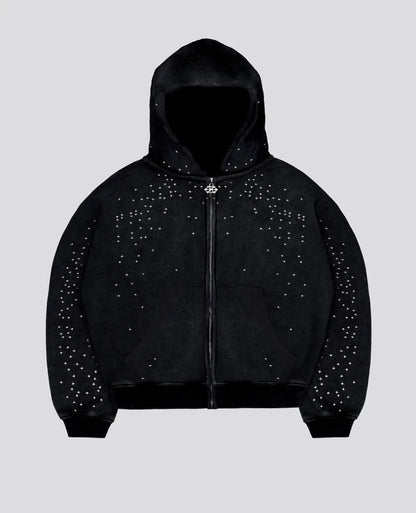 Sweat à capuche zippé diamanté - Eclipse™